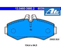 FRONT BRAKE PADS SET 13.0460-3980.2 ATE I