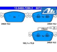 FRONT BRAKE PADS SET 13.0460-7286.2 ATE I
