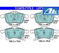 Fits ATE 13.0470-7179.2 Brake Pad Set, disc brake OE REPLACEMENT