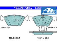 Brake pads 13.0470-7203.2 ATE for MERCEDES-BENZ E-CLASS S-CLASS E-CLASS T-Model
