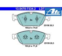 FRONT BRAKE PADS SET 13.0470-7334.2 ATE I