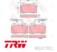 Front Brake Pads Set Alfa Romeo Fiat:GTV,SPIDER,COUPE 77362227 9947643 9950812