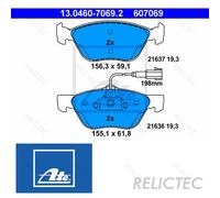 Front Brake Pads Set Alfa Romeo Fiat Lancia:MULTIPLA,MAREA,156,GTV,COUPE 9947955