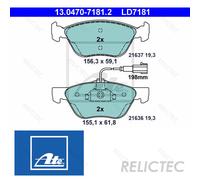 ATE 13.0470-7181.2 Brake pad set