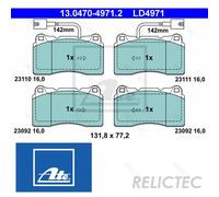 Front Brake Pads Set Alfa Romeo Lancia:GIULIETTA,166,BRERA,SPIDER,159,KAPPA