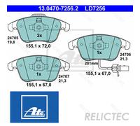 Front Brake Pads Set Audi:A5,A4 8K0698151F 8K0698151A