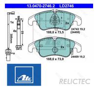 Front Brake Pads Set Audi:A5,A4 8K0698151G 8K0698151 8K0698151K 8K0698151B