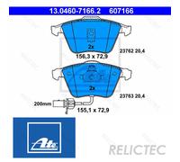 BRAKE PAD SET DISC BRAKE 13.0460-7166.2 FOR AUDI A6/C5/Sedan/S6 ALLROAD 3.0L