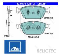 Front Brake Pads Set Audi:A8 4H0698151E 4H0698151H
