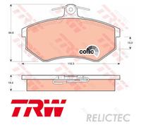 Front Brake Pads Set Audi VW:80,COUPE,90,A4,PASSAT,200,CABRIOLET,CORRADO