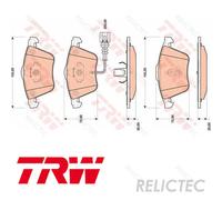TRW Front Brake Pad Set for Volkswagen Scirocco R CDLK 2.0 May 2014 to May 2017
