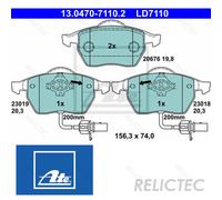 Front Brake Pads Set Audi VW Seat Skoda:A4,A6,PASSAT,EXEO,SUPERB I 1 4B0698151E