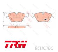 Brake Pad Kit BMW Series 3-5-7-Z3-Z4 Code GDB916 New TRW
