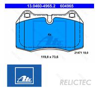 Front Brake Pads Set BMW:E38,7 34111163921 34116761249 34111162210