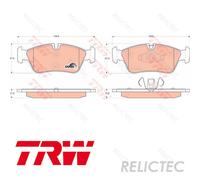 Front Brake Pads Set BMW:E87,E81,E90,E88,E82,1,3 34112288849 34116769763 6767147