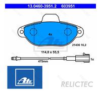 Front Brake Pads Set Fiat Lancia:PUNTO,Y 71737178 5892736