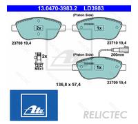 ATE 13.0470-3983.2 Brake pad set