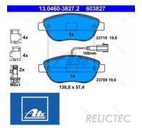 ATE 13.0460-3827.2 Brake pad set