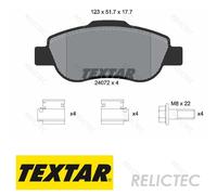 Front Brake Pads Set Fiat:PANDA 77362689 77362691 71772215