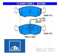 Brake pads 13.0460-7288.2 ATE for FIAT 500 C PUNTO EVO 500 PUNTO Hatchback Van