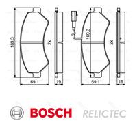 Front Brake Pads Set for Citroen Fiat Peugeot:JUMPER,BOXER,DUCATO 77366022