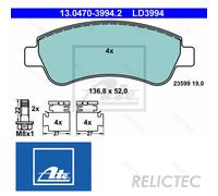 Front Brake Pads Set for Citroen Peugeot:XSARA,PARTNER,DS3,BERLINGO,208,C3 II 2