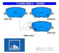 Front Brake Pads Set for Jeep Fiat:RENEGADE,500X 77367214 77367214