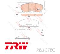 TRW COTEC Brake pad set GDB4142 with acoustic wear warning with accessories MITSUBISHI: OUTLANDER 3, ASX Off-Road, Outlander 2 SUV, JEEP: Compass