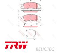 Front Brake Pads Set for KIA:CERATO,SPECTRA 58101-2FA20 58101-2FA10 581012FA10