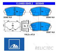 Front Brake Pads Set for KIA:PICANTO 58101-1YA30 58101-1YA00 58101-1YA45