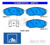 Front Brake Pads Set for KIA:SORENTO I 1 58101-3EE00 58101-3EE01