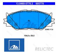 ATE Brake pad set 13.0460-5770.2 Brake pads,Brake pad set, disc brake LEXUS,IS II (GSE2_, ALE2_, USE2_),IS III (GSE3_, AVE3_),IS C (GSE2_)