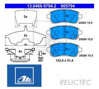Front Brake Pads Set for Mazda Daihatsu Suzuki Subaru:2,SIRION,BALENO,MATERIA