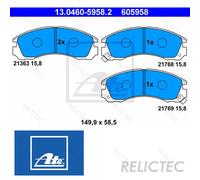 Front Brake Pads Set for Mitsubishi Citroen Peugeot:PAJERO II 2,III 3 MB895250