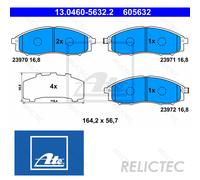 ATE Brake pad set 13.0460-5632.2 with acoustic wear warning with anti-squeak plate NISSAN: Navara Pickup, Navara Platform/Chassis