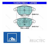 Front Brake Pads Set for Peugeot Citroen:208,308 SW,CC,3008,307,RCZ,C4 I 1,C4