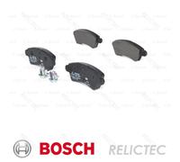 Bosch BP942 - Brake Pads Car Front Axle - Bosch Quality - Reduced Noise and Dust - ECE-R90 Certified - Copper-Free - 1 Set of 4 Pads - With Accessories