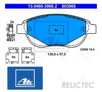 ATE 13.0460-3966.2 Brake pad set