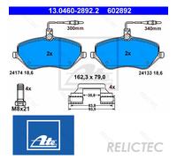 Front Brake Pads Set for Peugeot Citroen:407,607,C5 III 3,SW,C6 1611334980