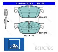 Fits ATE 13.0470-7279.2 Brake Pad Set, disc brake DE stock