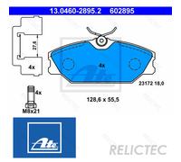 Front Brake Pads Set for Renault:MEGANE I 1,SCENIC I 1,LAGUNA I 1,Clio II 2