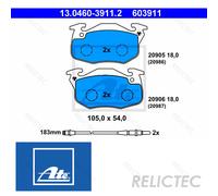 ATE 13.0460-3911.2 Brake pad set
