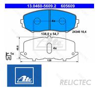 Front Brake Pads Set for Suzuki:GRAND VITARA II 2,I 1 55200-65J10 55200-65J00