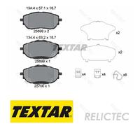 Front Brake Pad Set For Disc Fits Toyota Auris Auris Van Corolla TEXTAR 2569801