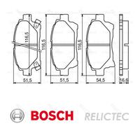 Bosch BP1223 - Brake Pads Car Front Axle - Bosch Quality - Reduced Noise and Dust - ECE-R90 Certified - Copper-Free - 1 Set of 4 Pads