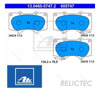 Series Brake Pads 605747 13.0460-5747 Set Pills Brakes