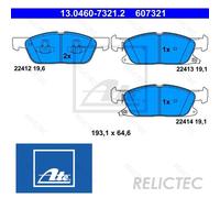 ATE Brake pad set with acoustic wear warning 13.0460-7321.2 Brake pads,Brake pad set, disc brake FORD,FORD USA,S-Max (CJ),Galaxy (CK),EDGE