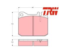 FRONT BRAKE PADS SET GDB1103 TRW I