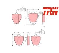 FRONT BRAKE PADS SET GDB1162 TRW I