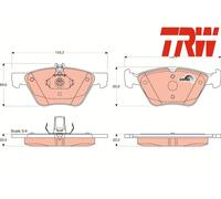 FRONT BRAKE PADS SET GDB1215 TRW I